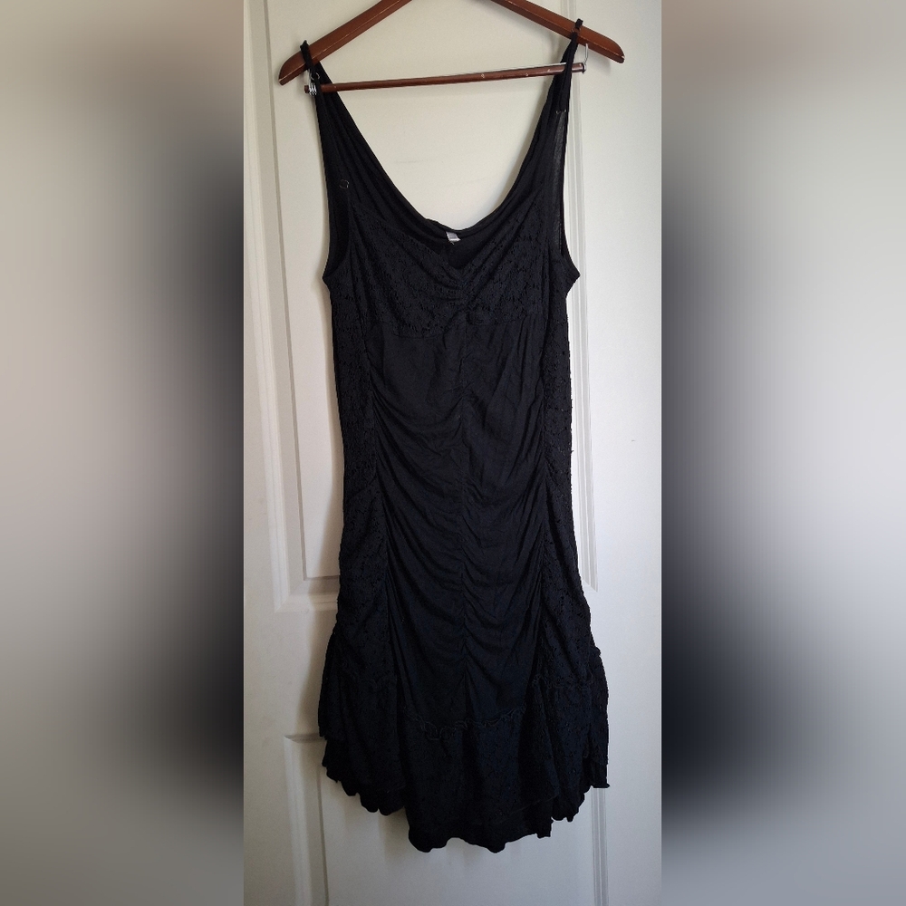 Molioreno Elegant Black Sleeveless Dress Sz L Bohemian Whymsigoth Emo Sexy Party